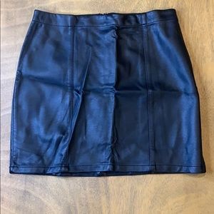 Faux Leather Mini Skirt
